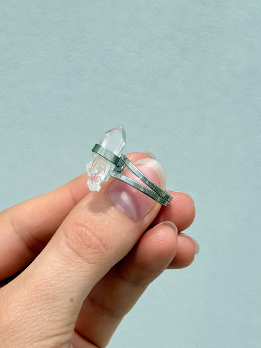 Lemurian Quartz  ( Adjustable Ring )