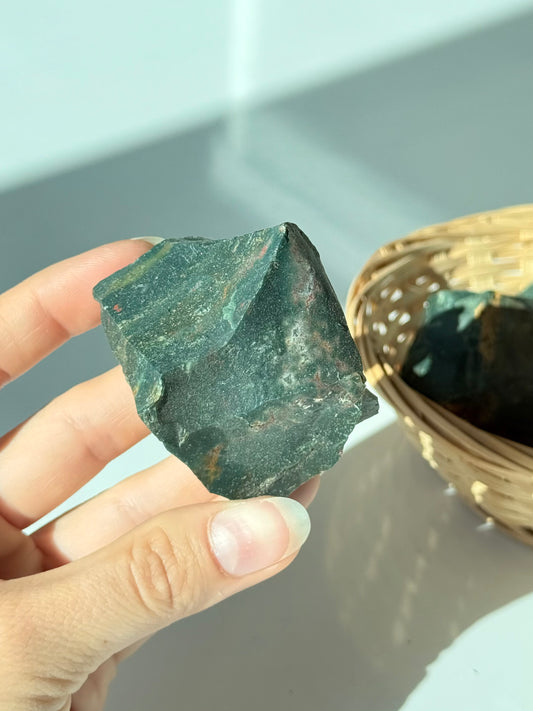 Raw Bloodstone Chunks ( Heliotrope )