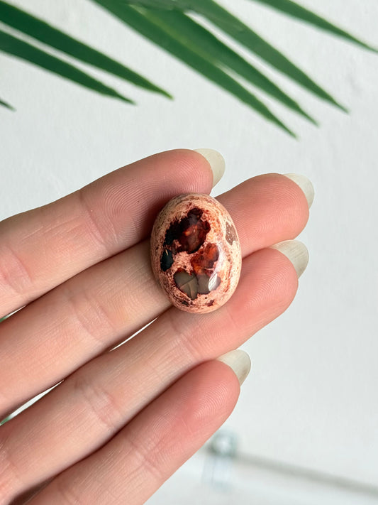 Fire Agate on Matrix Cabochon