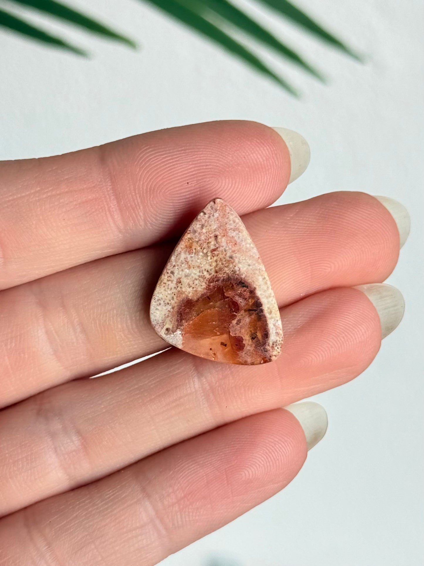 Fire Agate on Matrix Cabochon