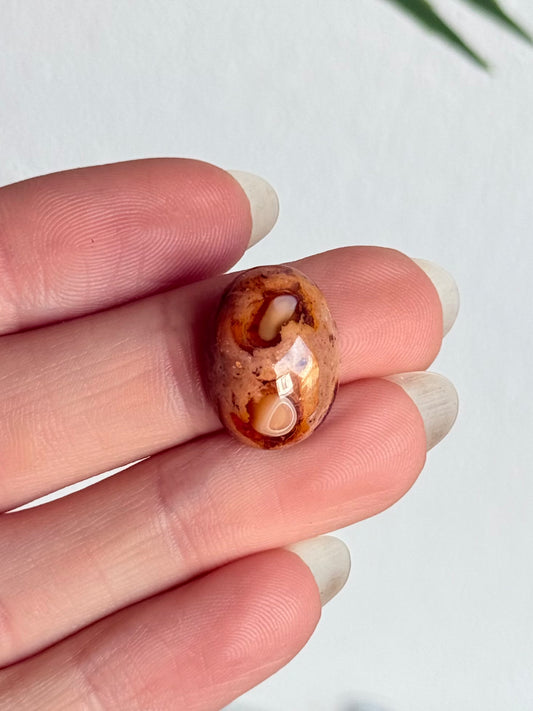 Fire Agate on Matrix Cabochon