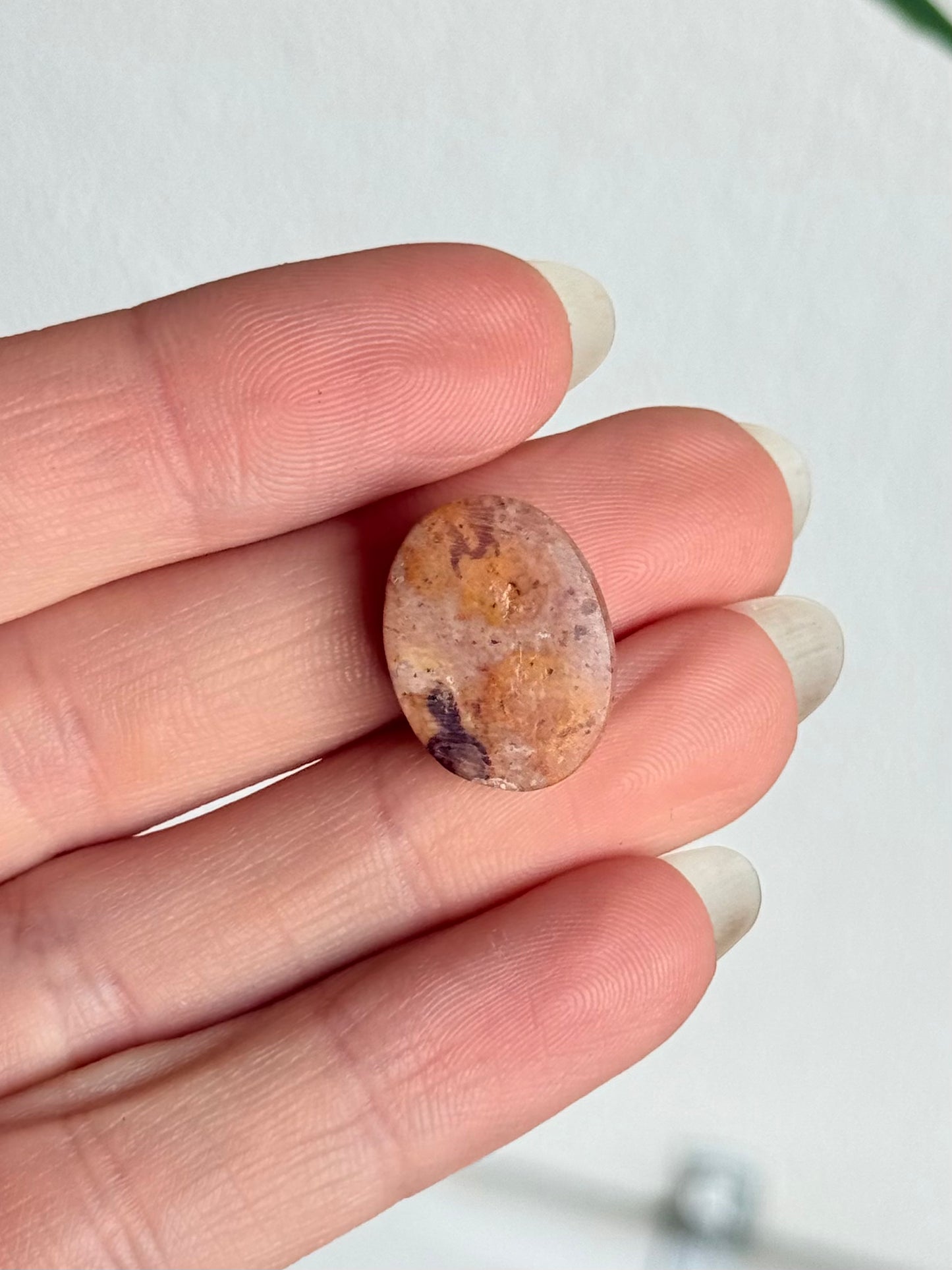 Fire Agate on Matrix Cabochon