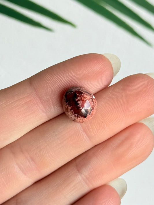 Fire Agate on Matrix Cabochon