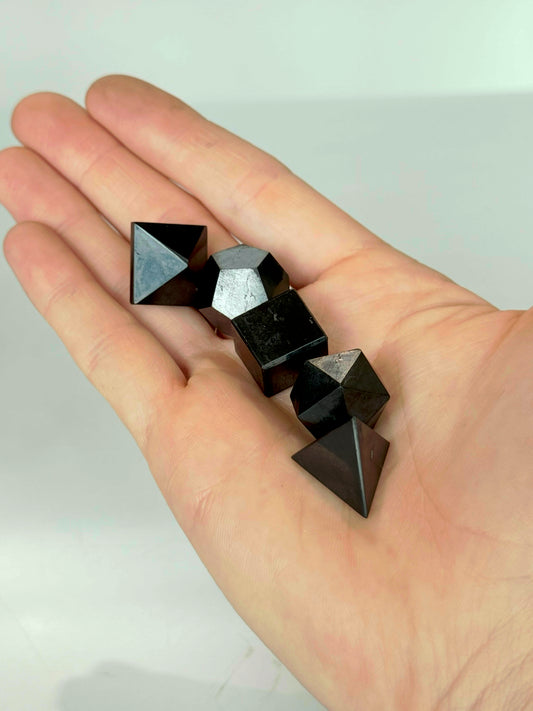 Shungite Platonic Solids Set - 5 Pieces