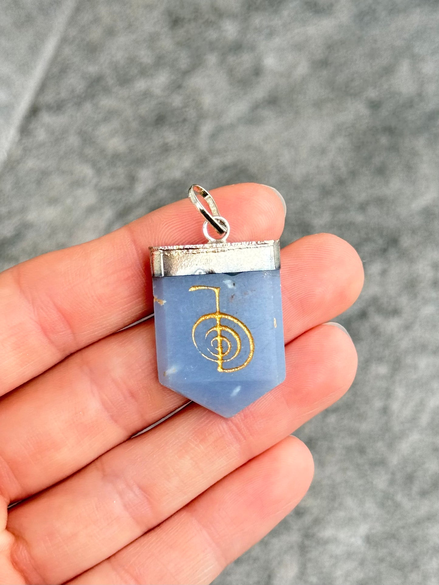 Angelite Cho Ku Rei Pendant