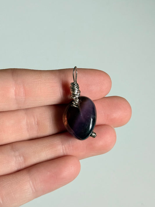 Amatrine Pendant ( Silver wire )