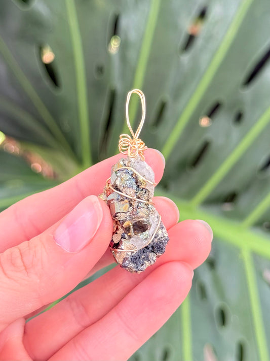 Gold Pyrite ( Africa ) Pendant