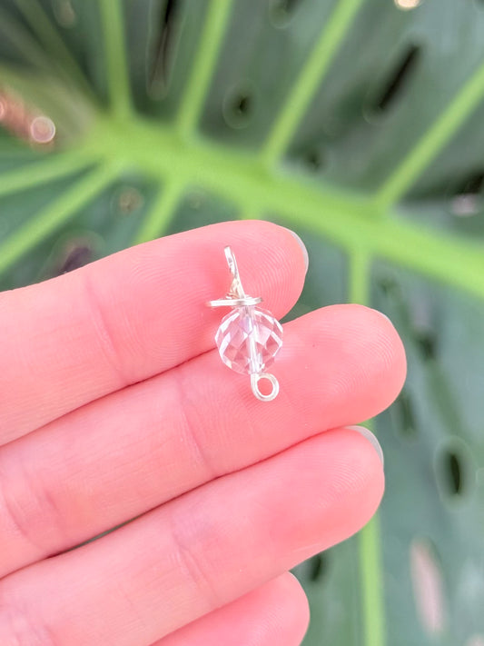 Herkimer Pendant ( Silver Wire )