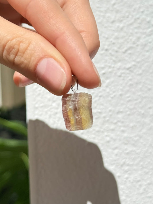 Raw Fluorite Pendant