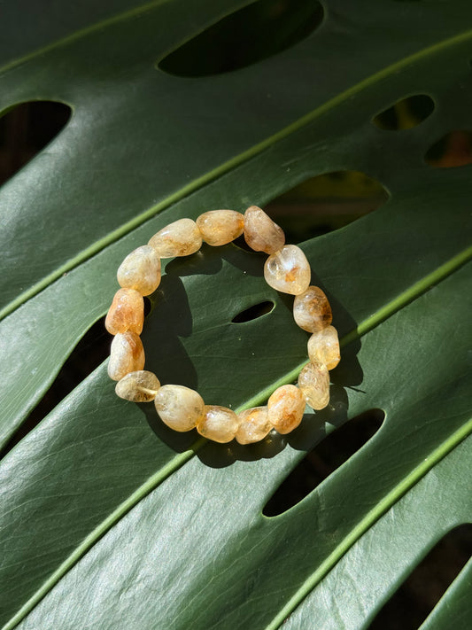 Citrine Freeform Bracelet ( Heat Treated )