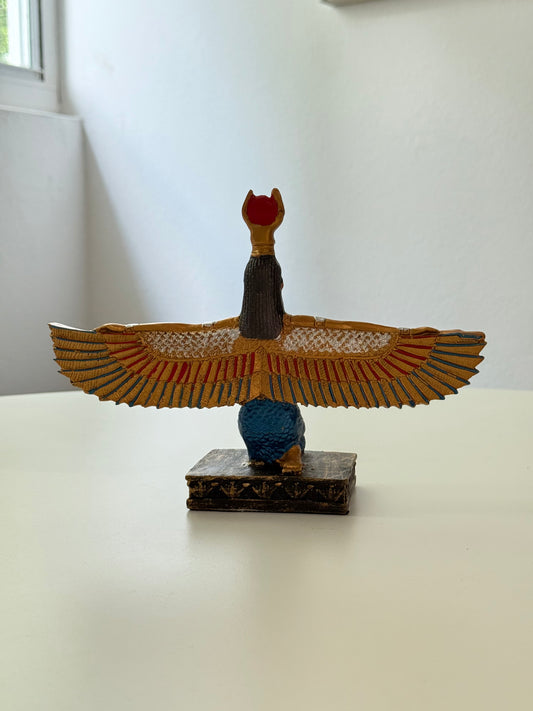 Hathor Statue with Solar Disk – Egyptian Goddess of Joy, Love, and Protection