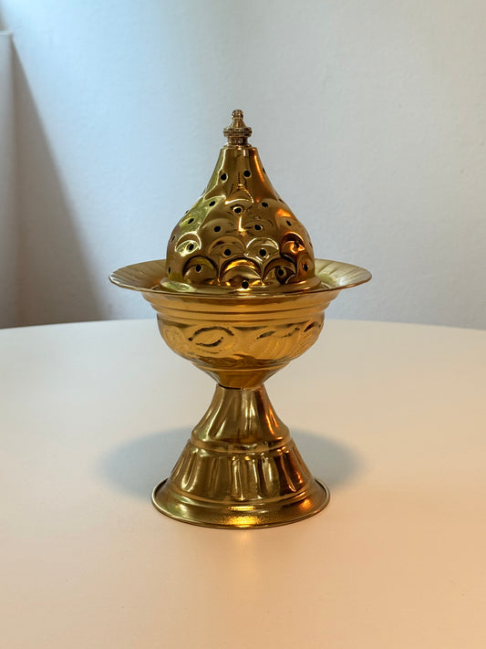 Brass Incense Burner for Smudging Lamp Resin Rituals