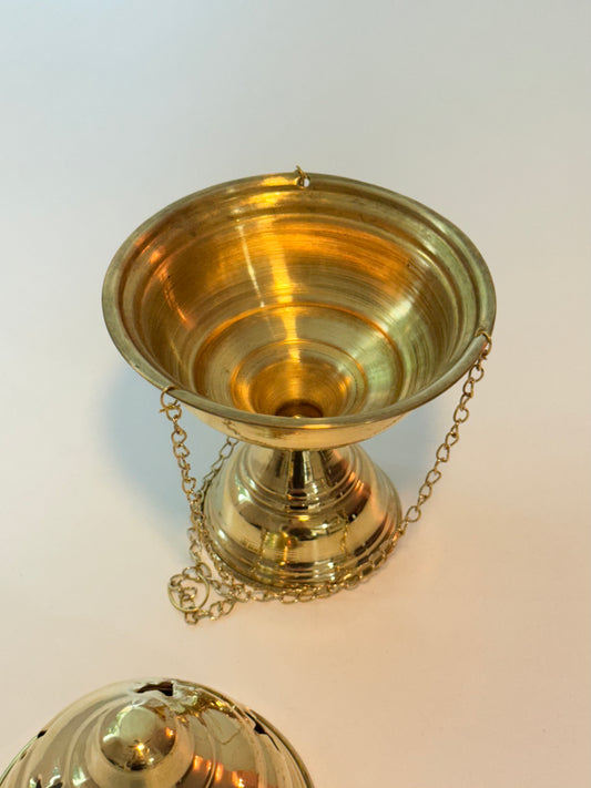 Brass Incense Burner for Smudging Lamp Resin Rituals