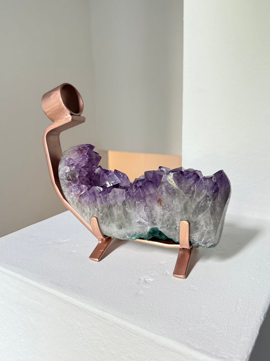 Brazilian Amethyst Wine Holder / Portabotellas de Amatista Brasileña