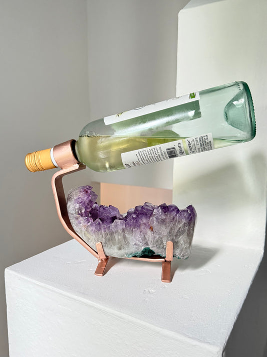 Brazilian Amethyst Wine Holder / Portabotellas de Amatista Brasileña