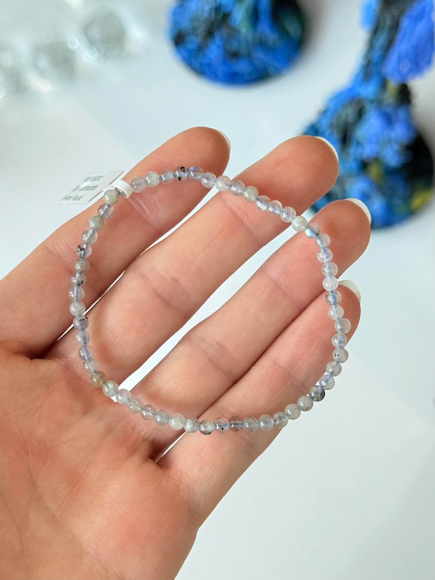 Blue Labradorite 3mm Bracelet / Pulsera de Labradorita Azul 3mm