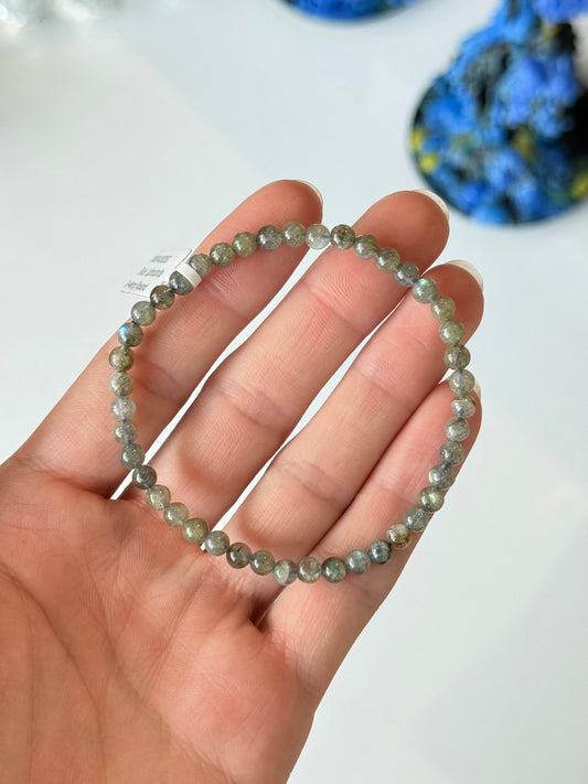 Labradorite 4mm Bracelet / Pulsera de Labradorita 4mm