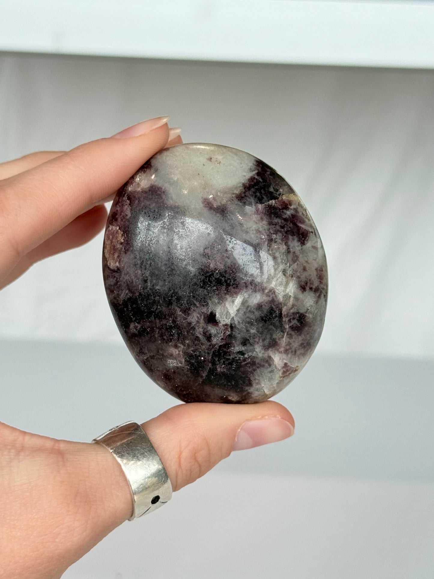 Pink Tourmaline Palm Stone