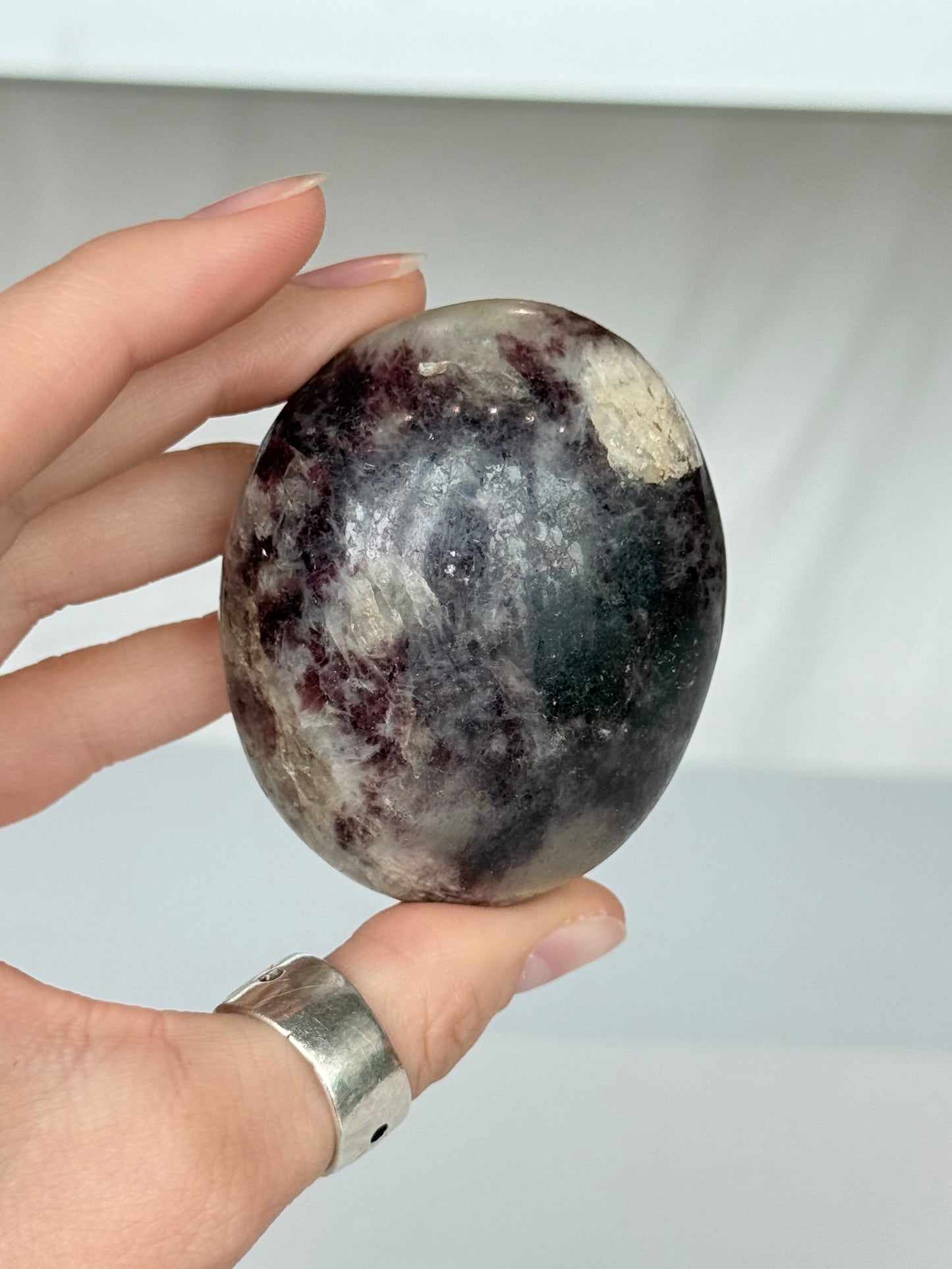 Pink Tourmaline Palm Stone