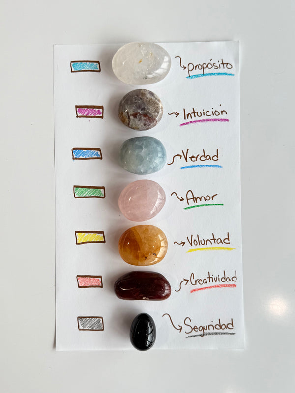 Palm Stone Chakra set