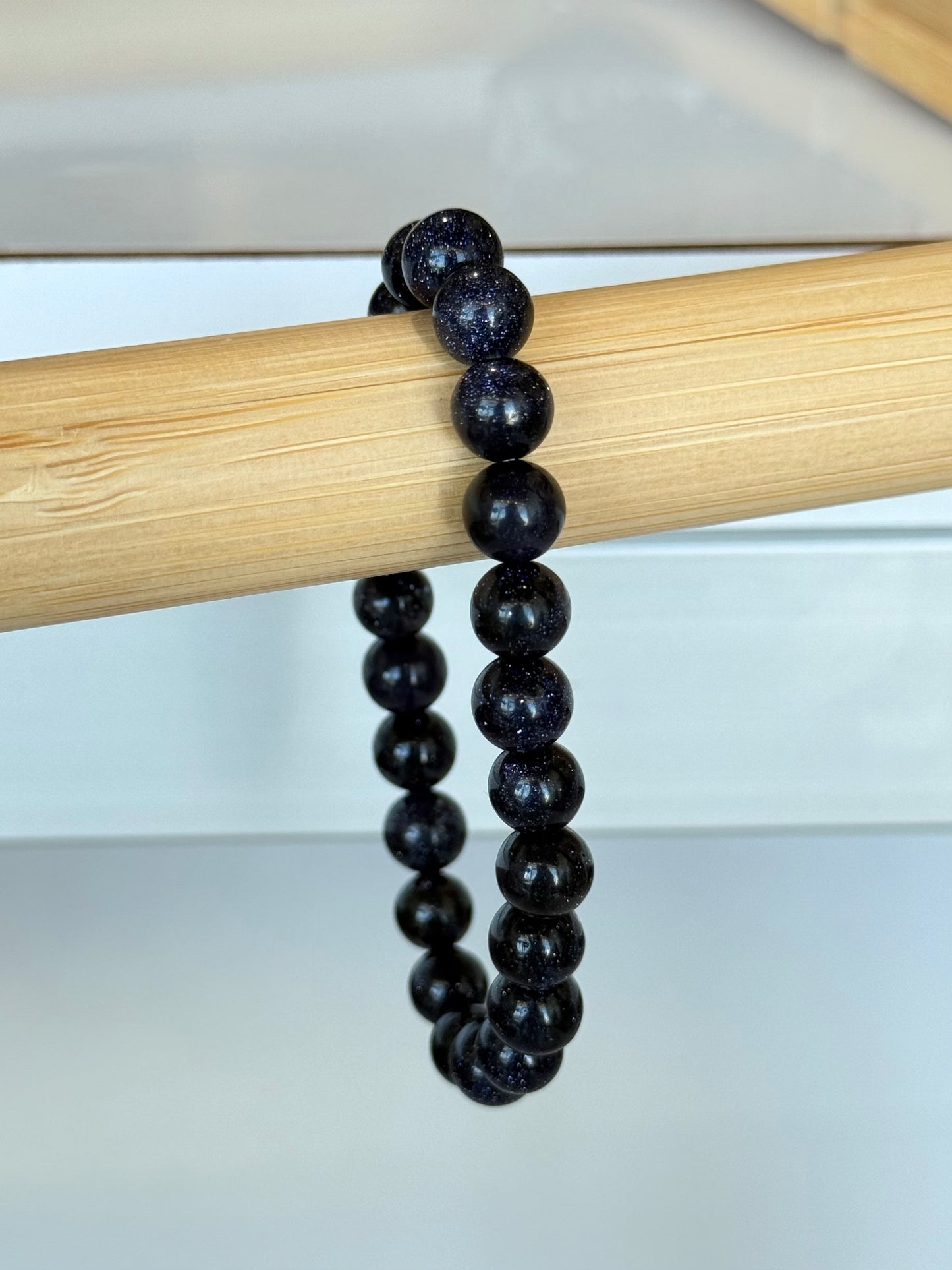 Blue Gold Stone 8mm Bracelet
