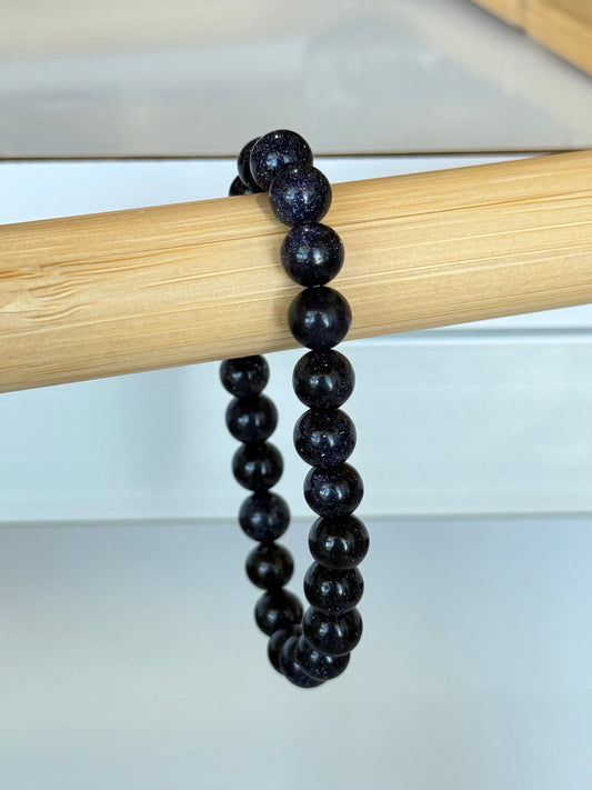 Blue Gold Stone 8mm Bracelet