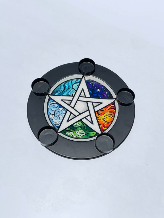 Pentagram Candle Plate