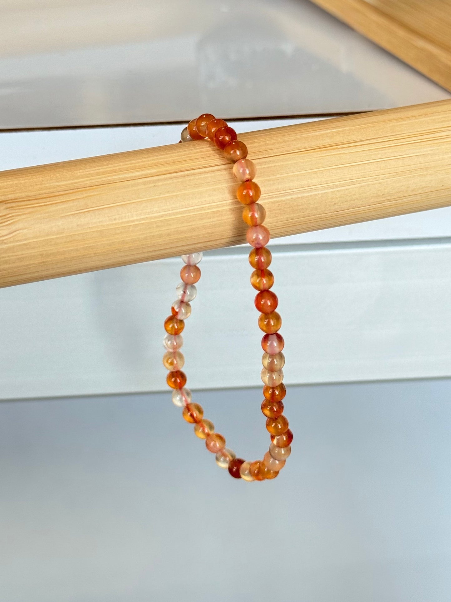 Carnelian Agata 4mm Bracelet