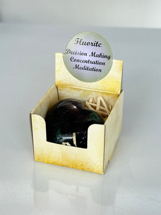 Fluorite Heart Box / Cajita con Corazón de Fluorita