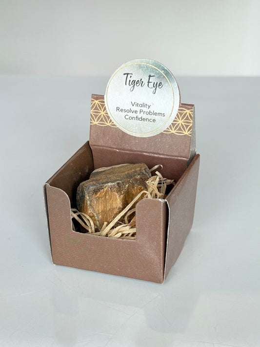 Tiger Eye Raw Box / Cajita con Ojo de Tigre en Bruto