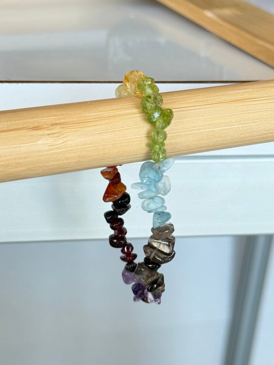 Seven Chakra Chip Bracelet