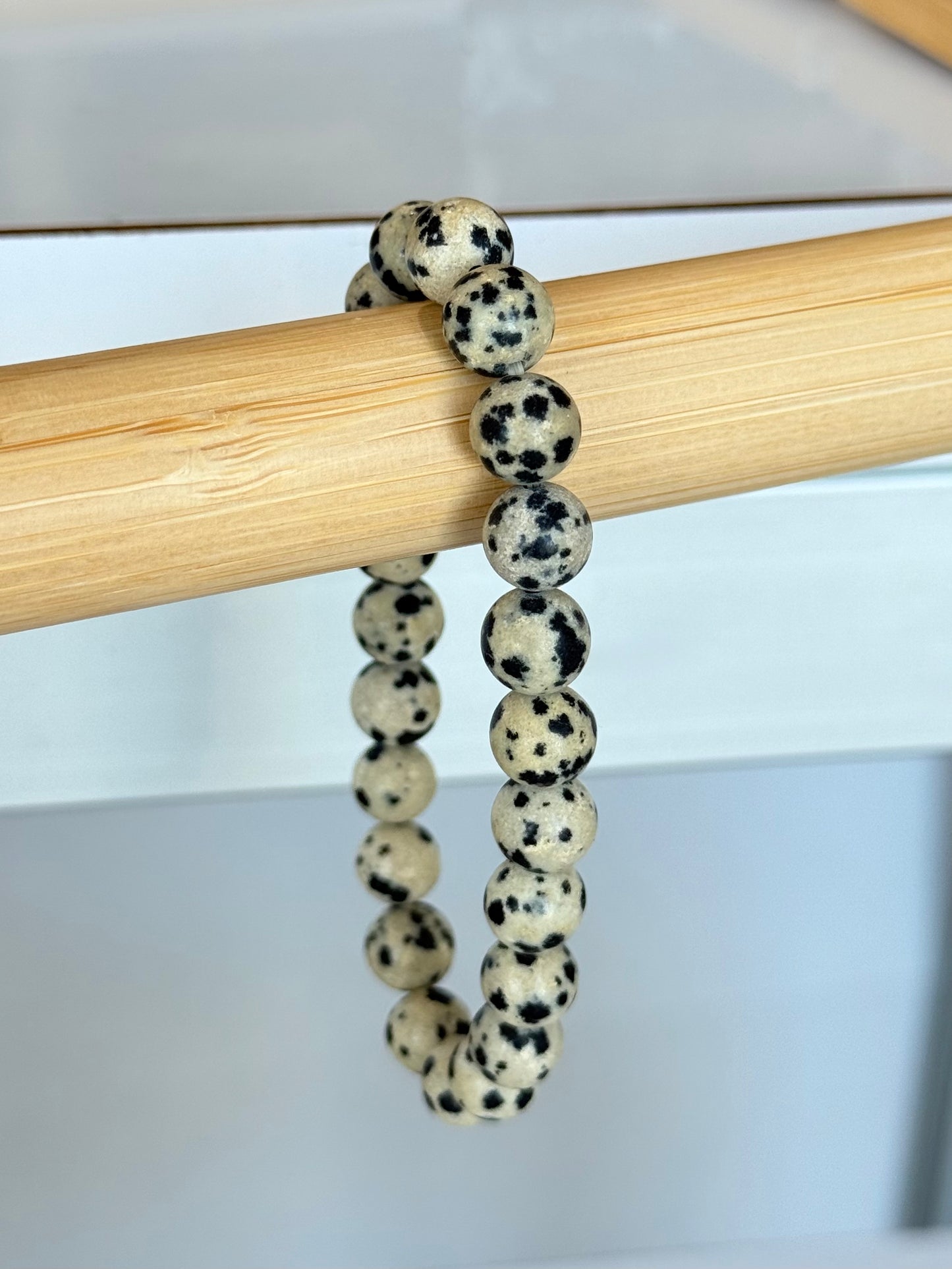 Dalmation Jasper 8mm Bracelet