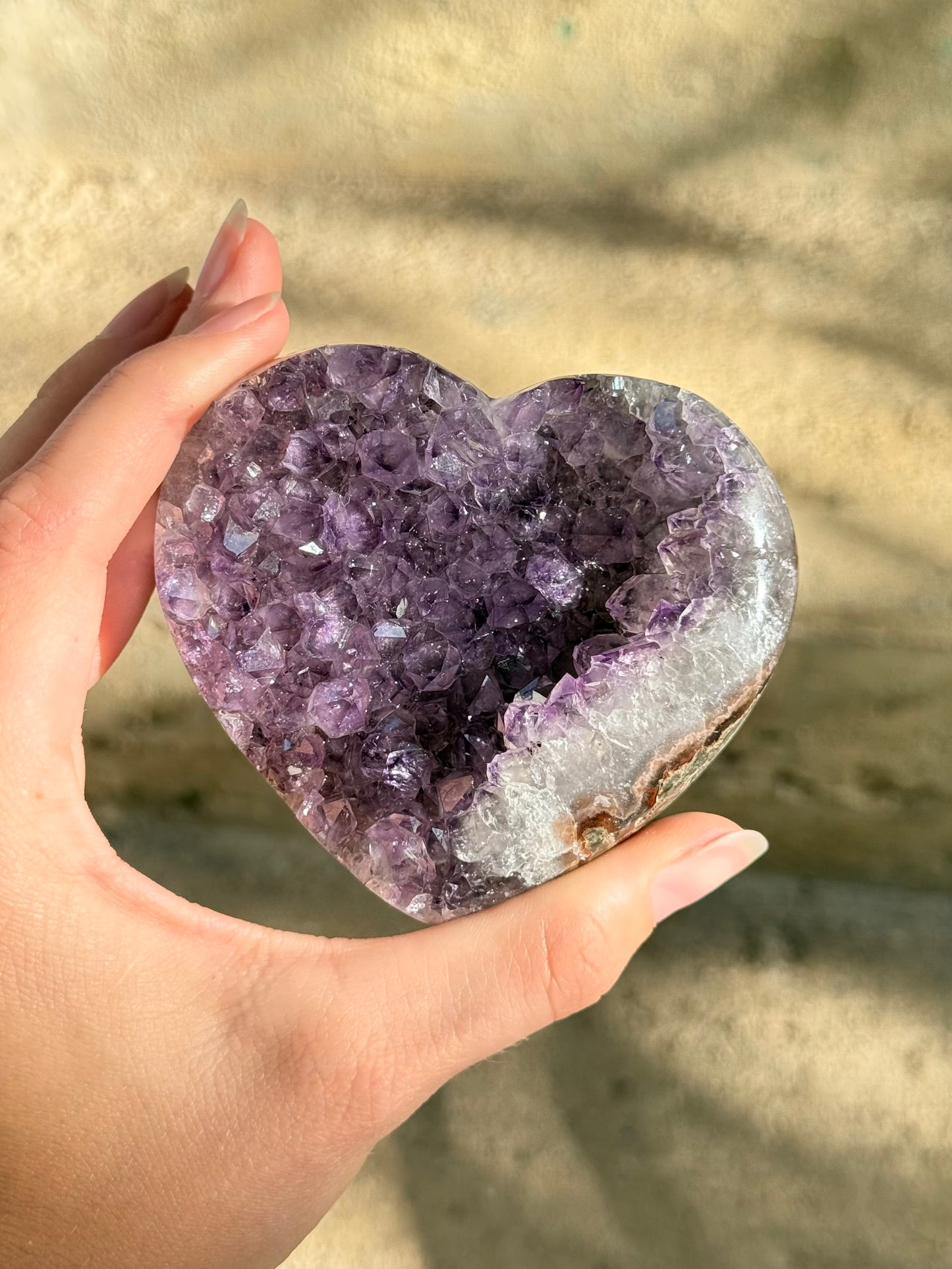 Corazón de Drusa de Amatista / Amethyst Cluster Heart