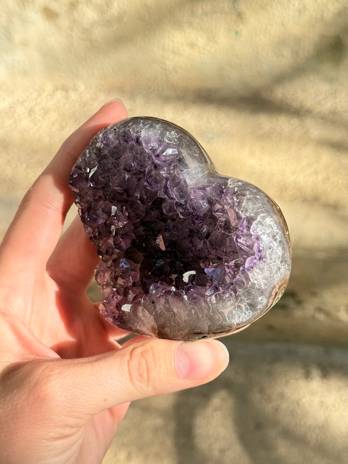 Corazón de Drusa de Amatista / Amethyst Cluster Heart