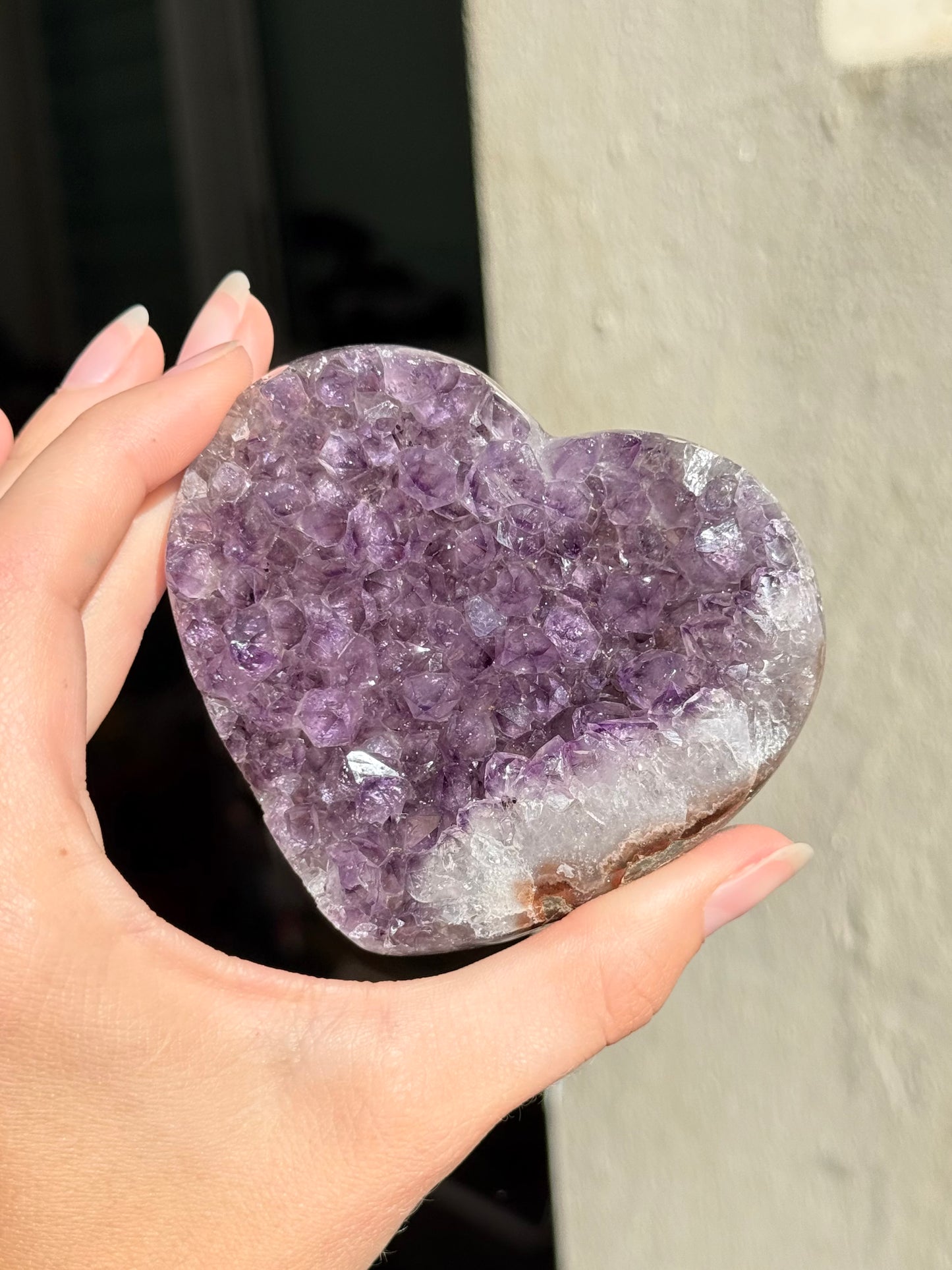 Corazón de Drusa de Amatista / Amethyst Cluster Heart