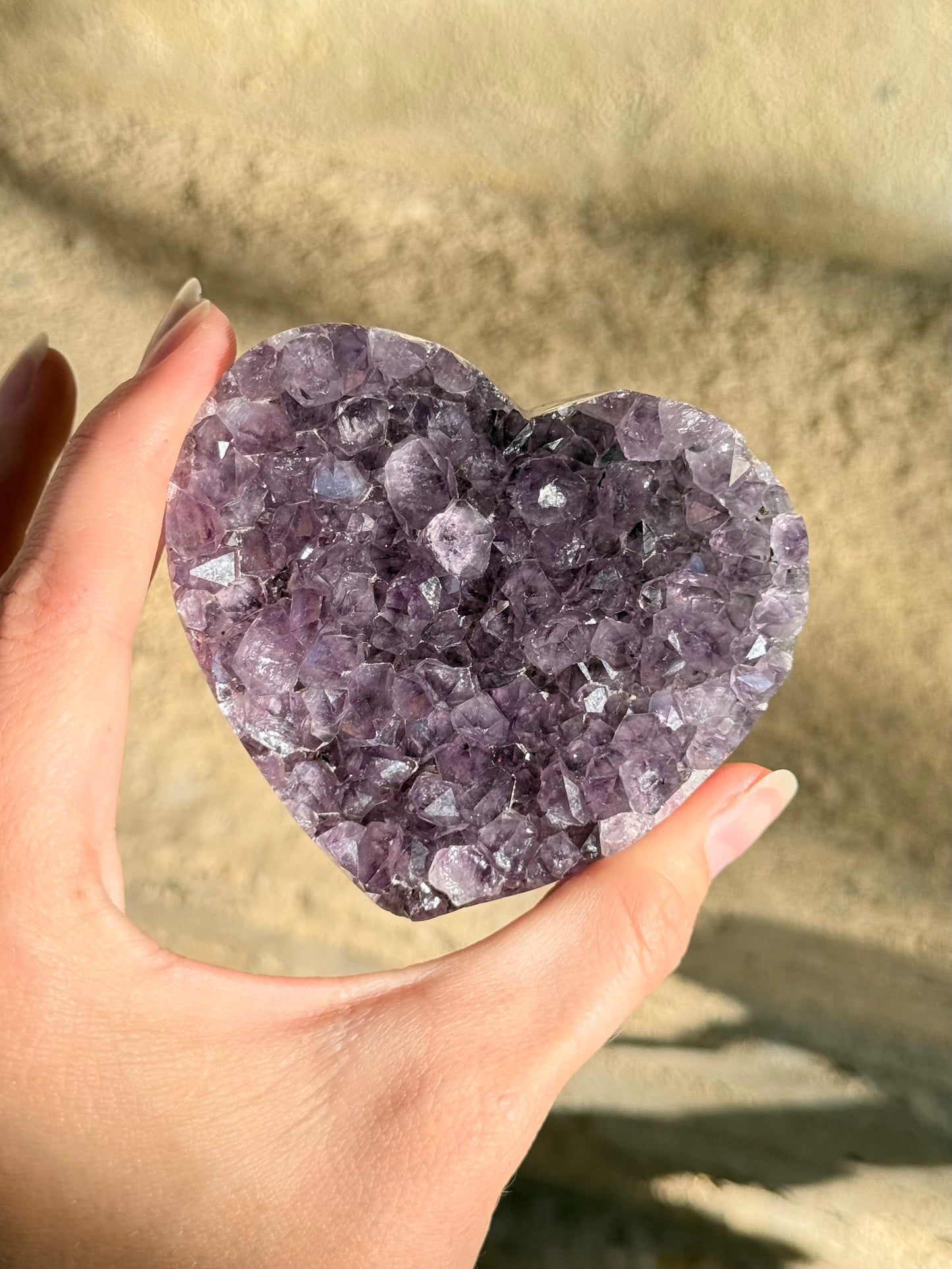 Corazón de Drusa de Amatista / Amethyst Cluster Heart