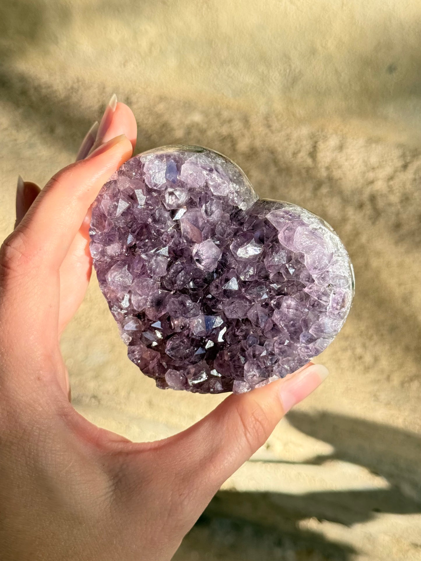 Corazón de Drusa de Amatista / Amethyst Cluster Heart