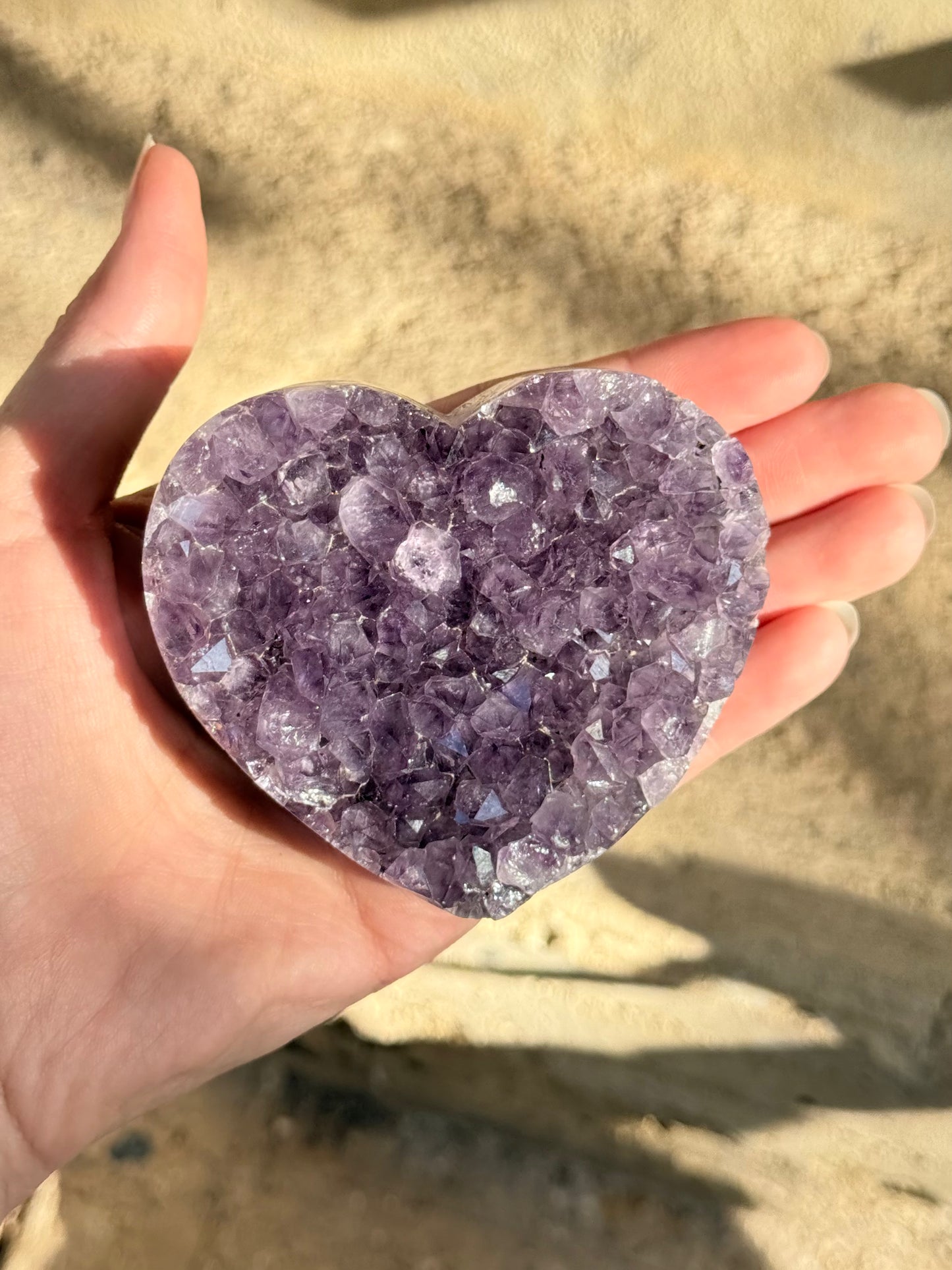 Corazón de Drusa de Amatista / Amethyst Cluster Heart