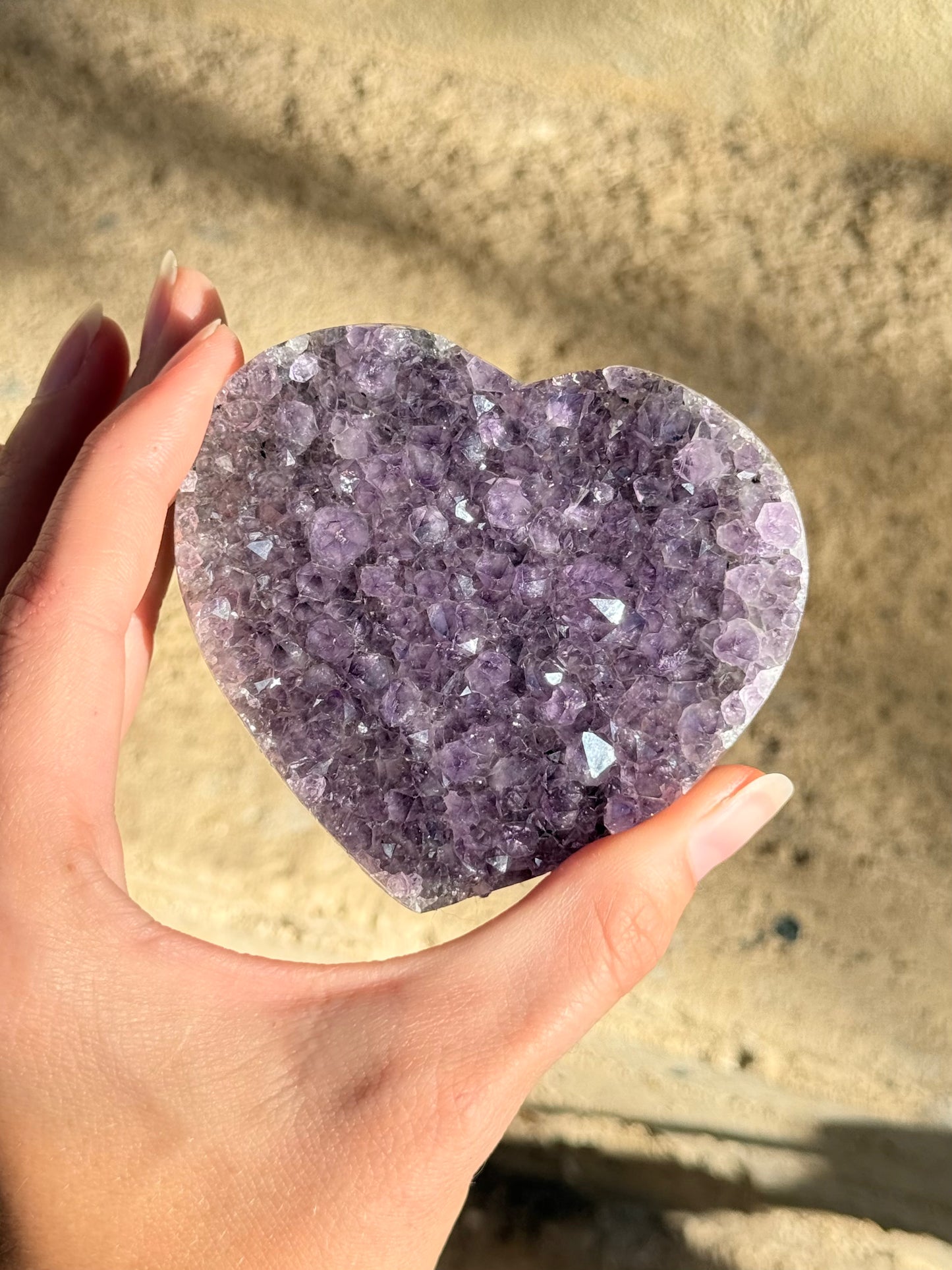 Corazón de Drusa de Amatista / Amethyst Cluster Heart