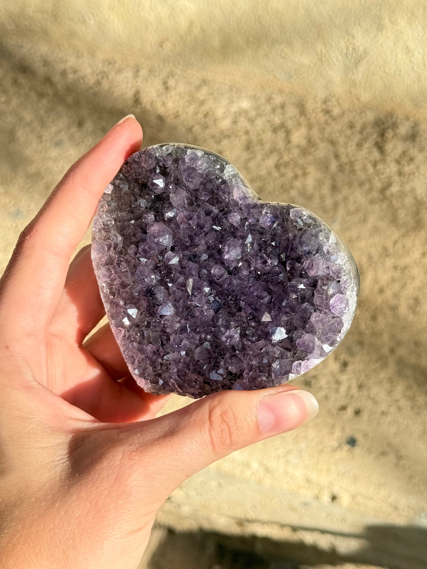 Corazón de Drusa de Amatista / Amethyst Cluster Heart