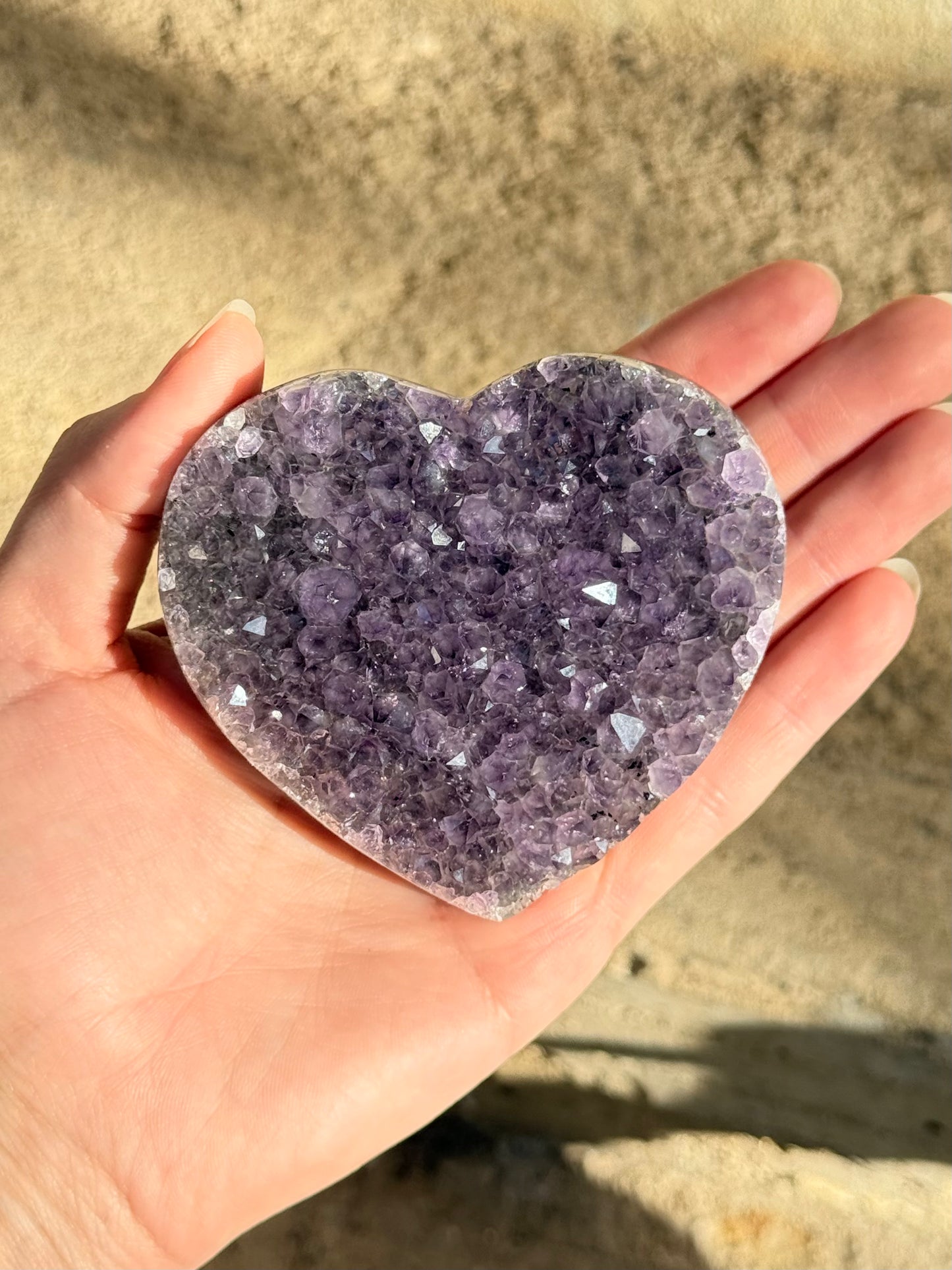 Corazón de Drusa de Amatista / Amethyst Cluster Heart