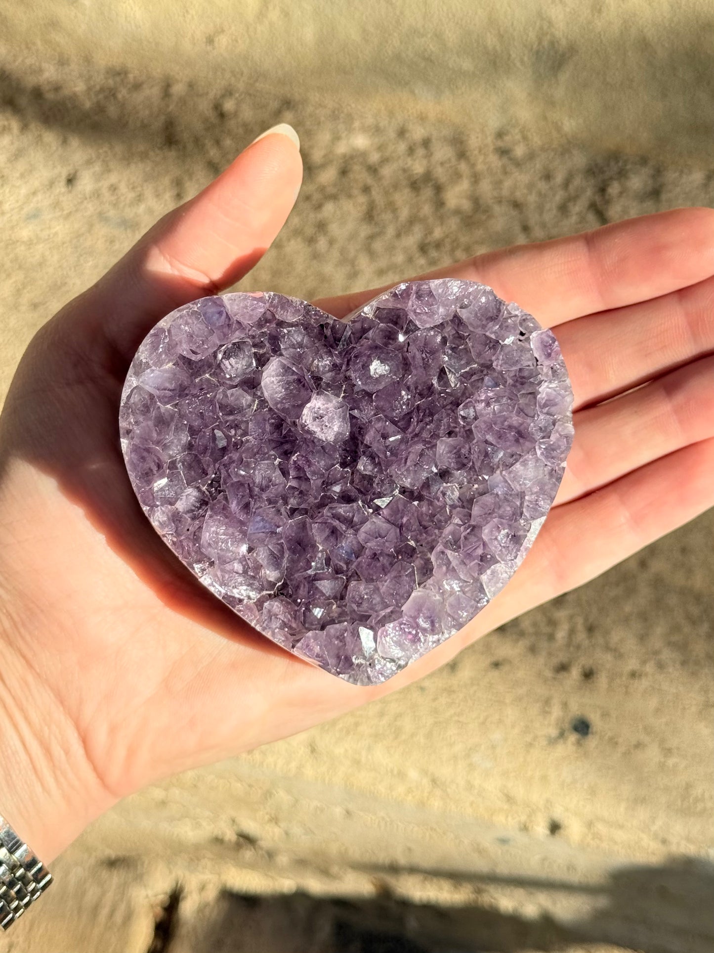 Corazón de Drusa de Amatista / Amethyst Cluster Heart