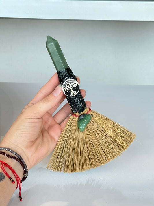 Green Aventurine Broom