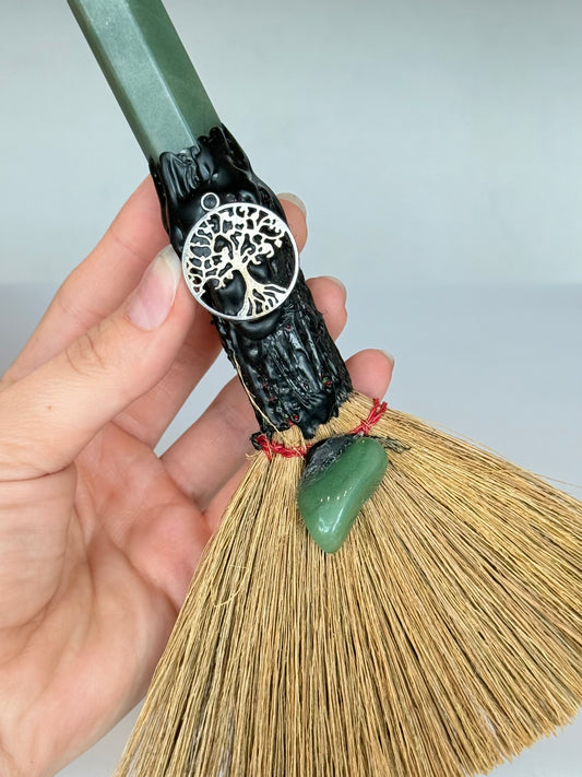 Green Aventurine Broom