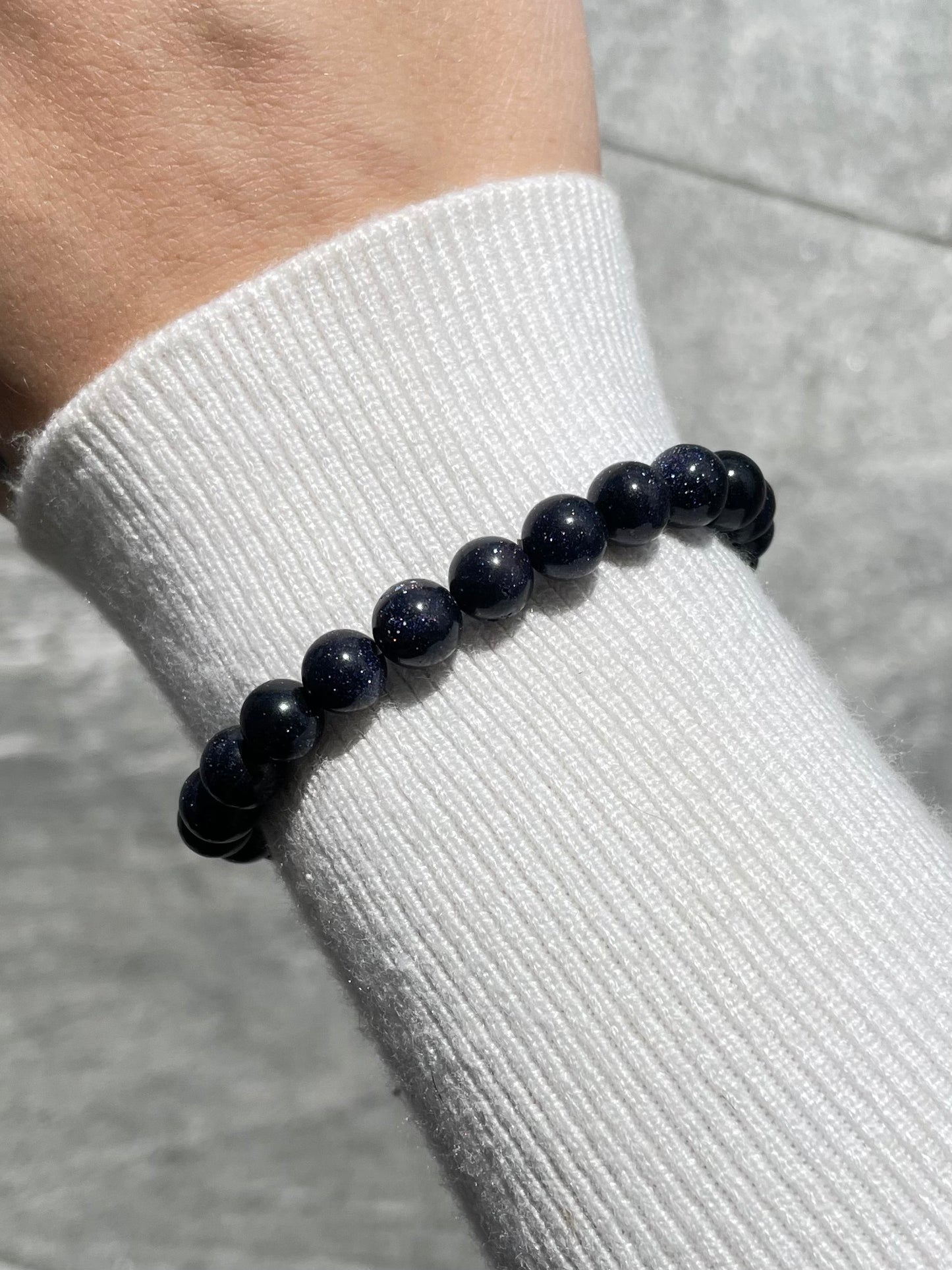 Blue Gold Stone 8mm Bracelet