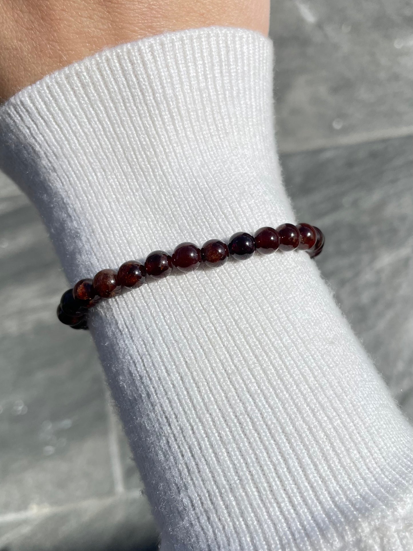 Garnet 6mm Bracelet