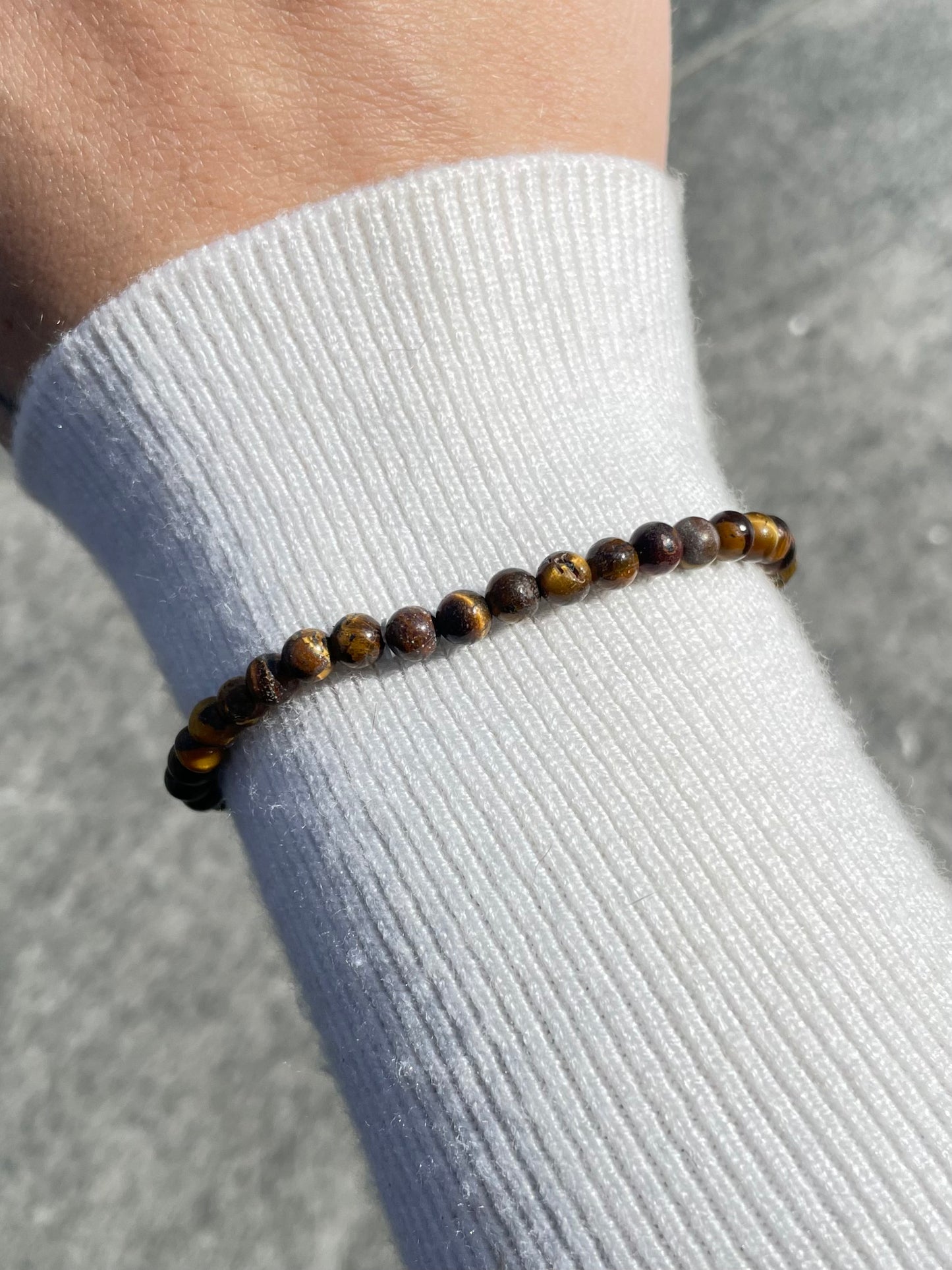 Pulsera de ojo de tigre de 4 mm