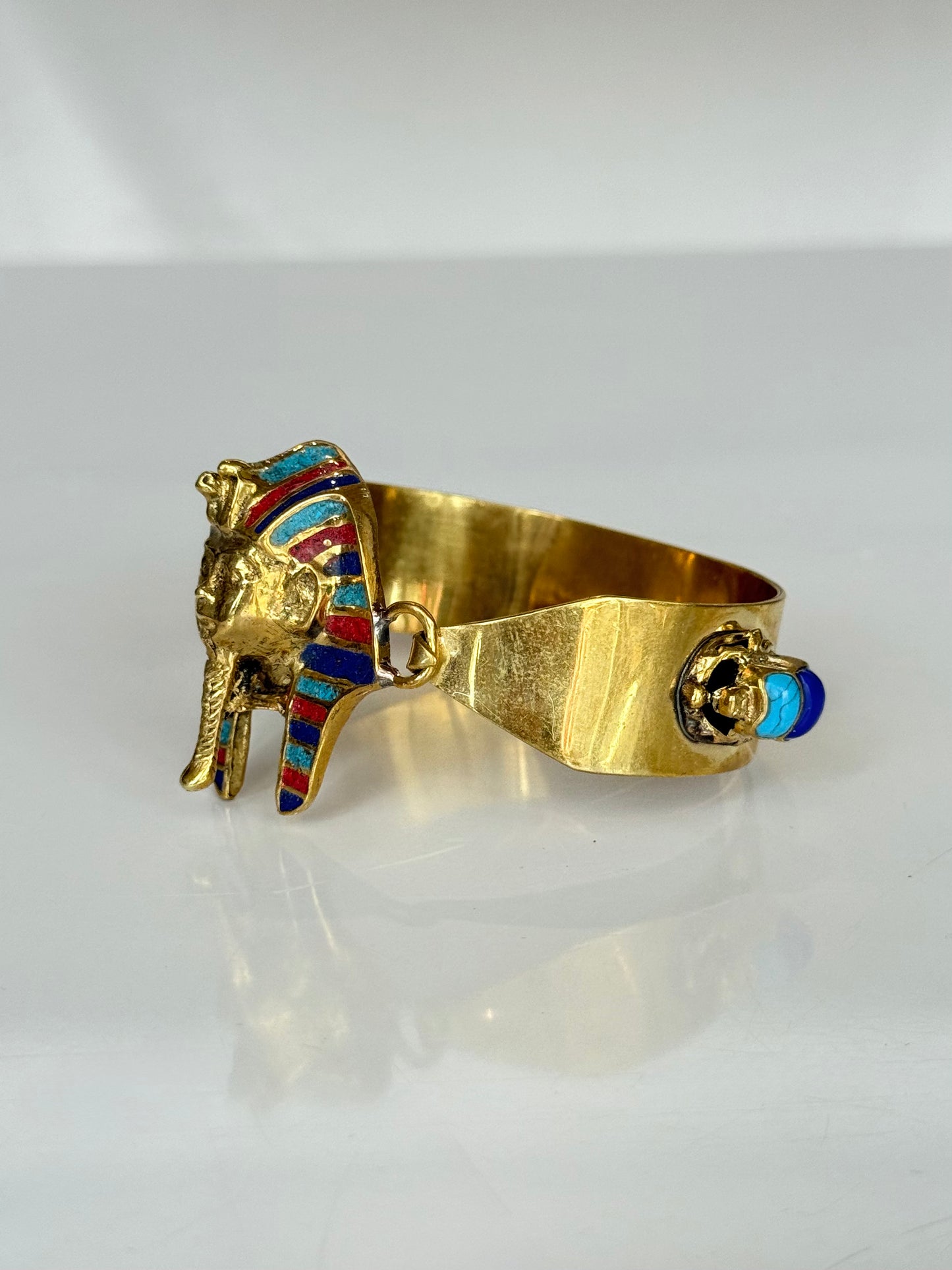 Tutankamon Stone Cuff ( Brass )