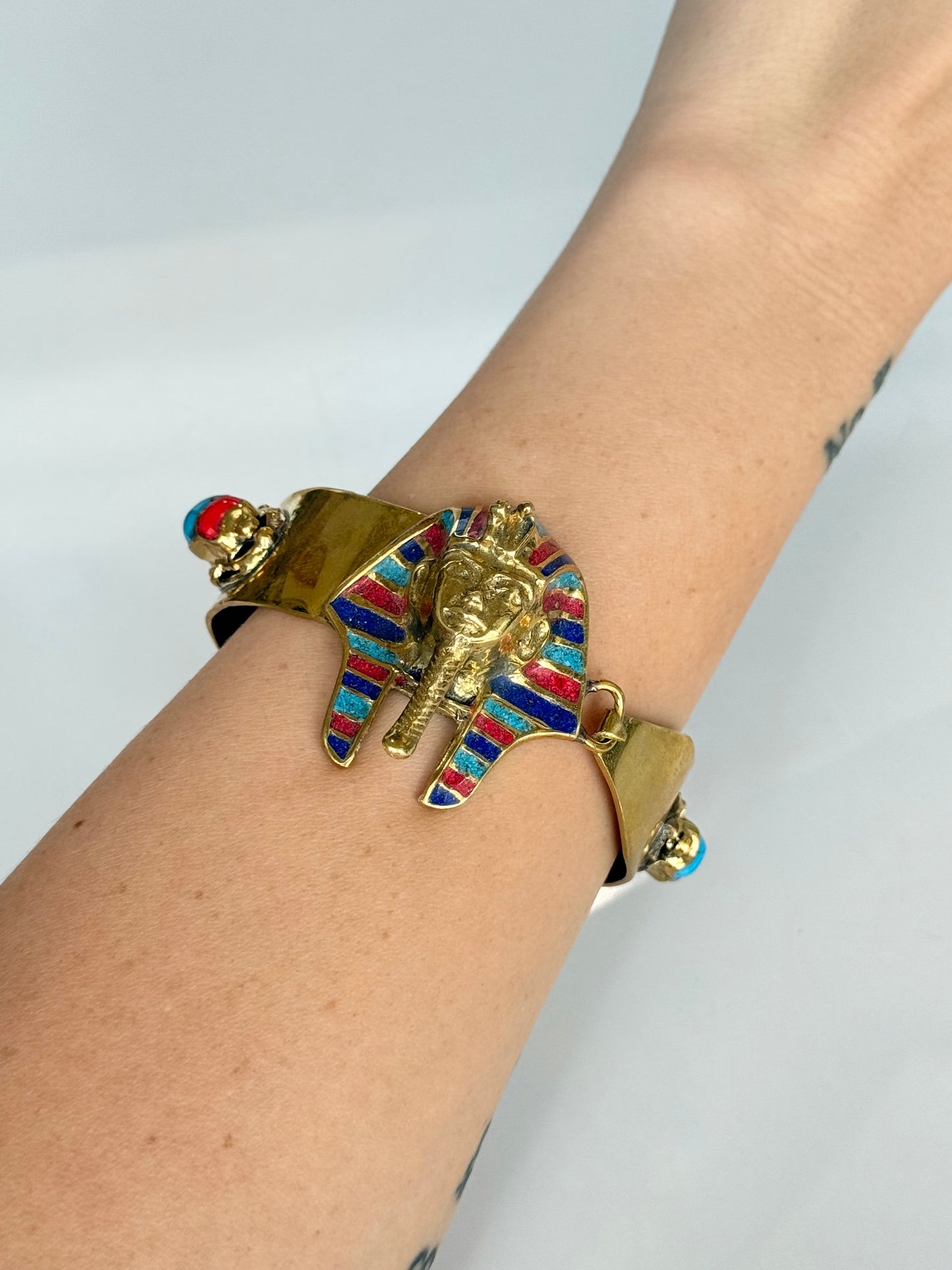Tutankamon Stone Cuff ( Brass )