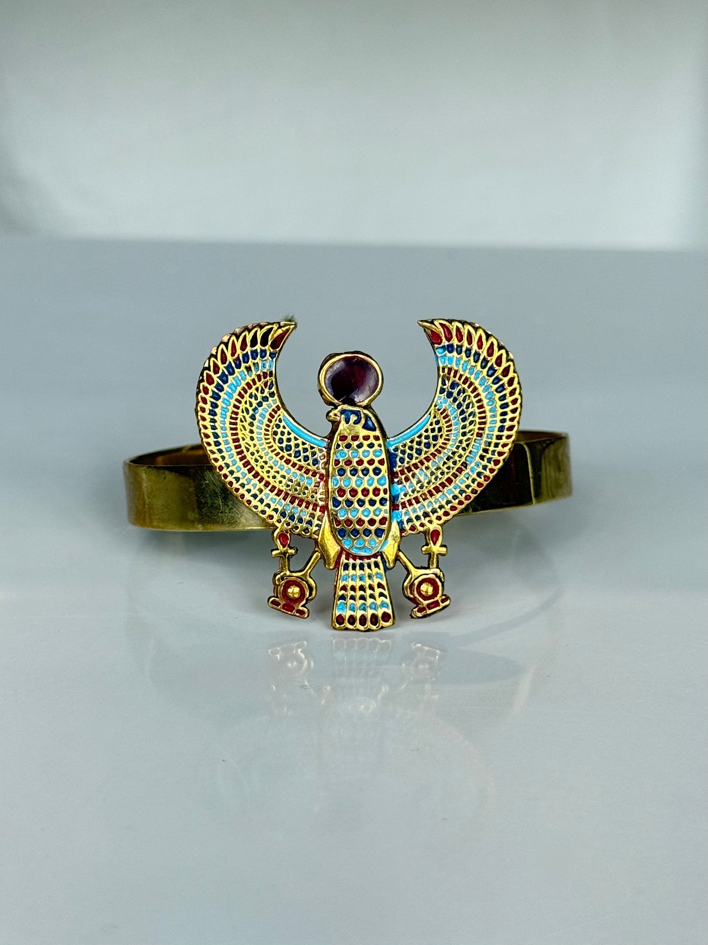 Horus Stone Cuff ( Brass )